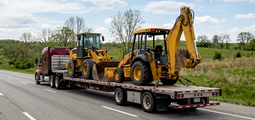 Loader and Backhoe Tractors Transport Michigan